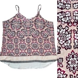 VIOLET + CLAIRE Floral Boho Pattern Tank Top Size XL